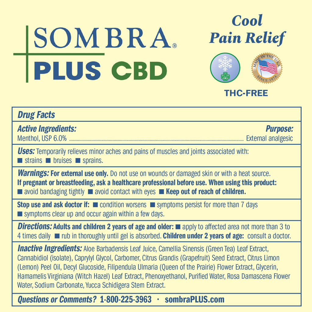 Sombra® PLUS CBD Cool Pain Relief 2oz