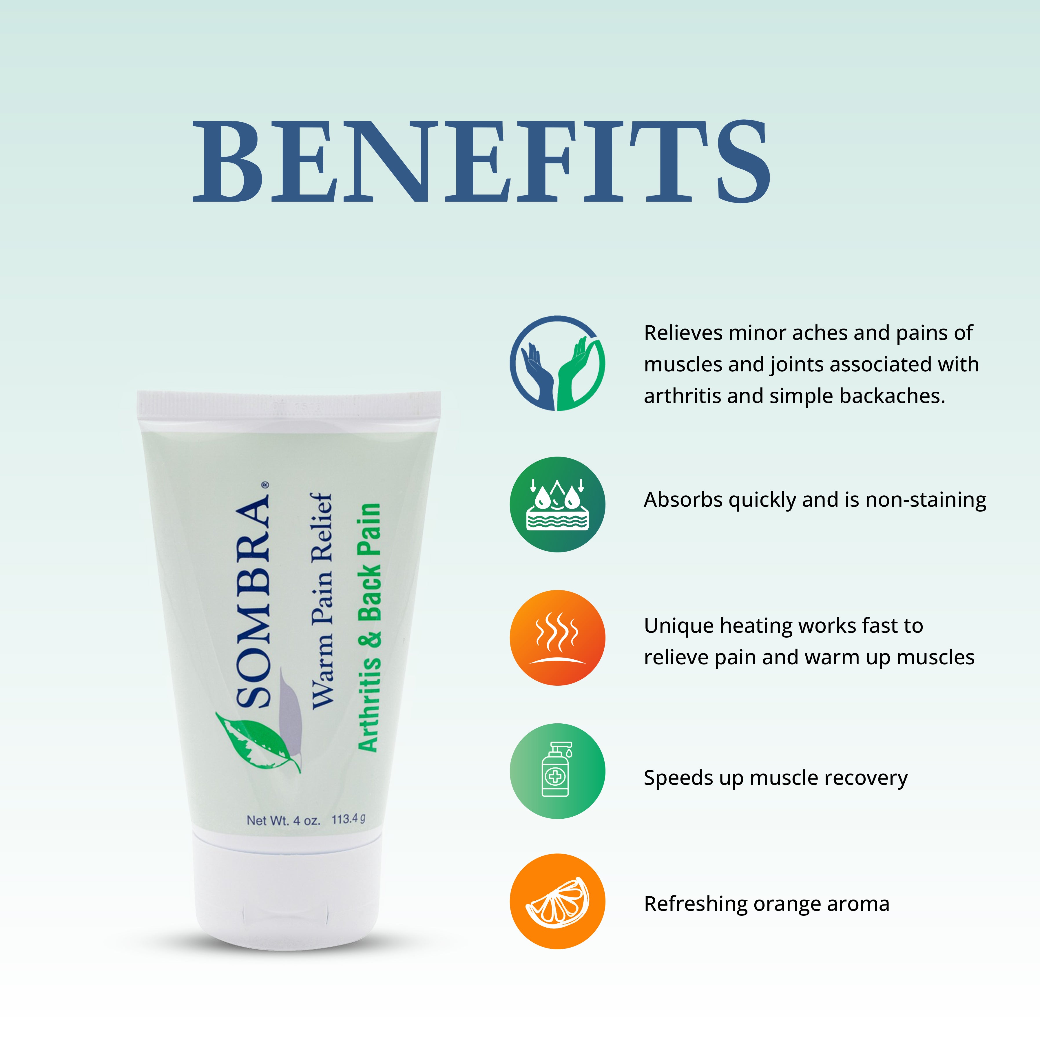Sombra Warm Pain Relief (Arthritis & Back Pain) 4oz